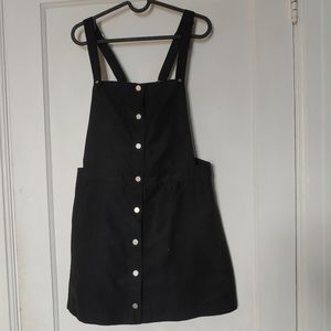 Black overall dress